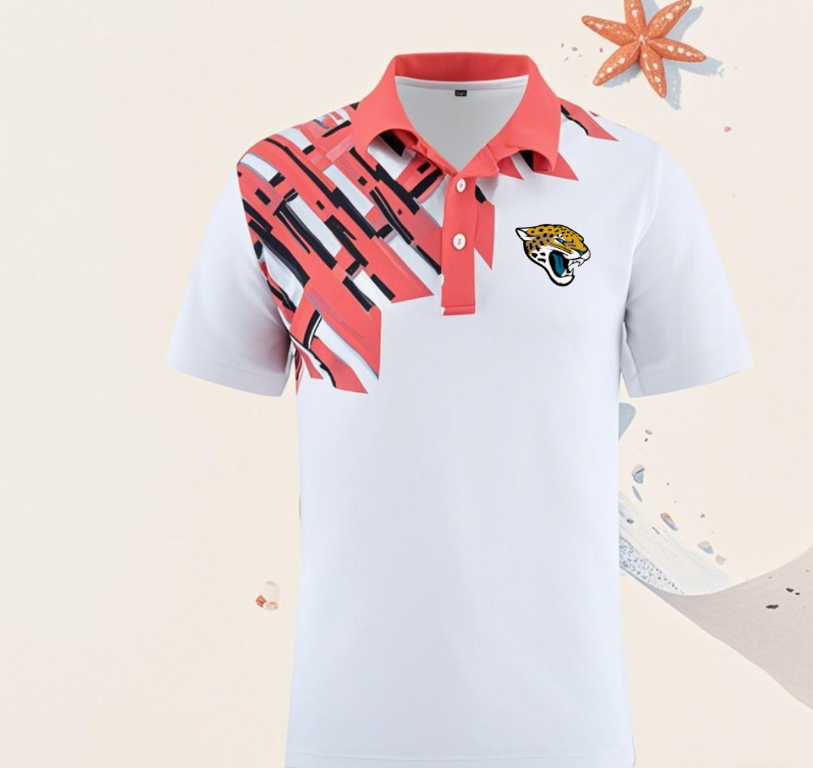 Jacksonville Jaguars white style #14 Men 2025 NFL polo T shirt